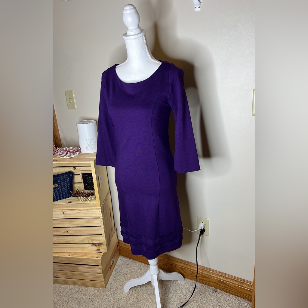 Boden Purple Jersey Circle Dress Size Uk 6/ Us 2